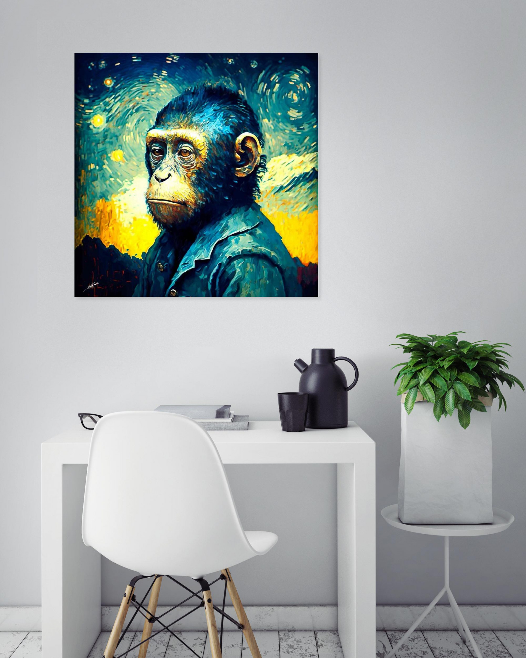 Contemporary Art - Edition - Monkey by Van Gogh - F.Font