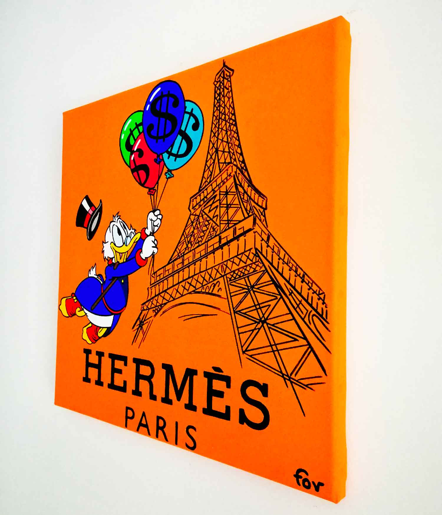 Tableau Pop Art Mickey Minnie Hermès Paris