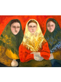 Lulianiia Le Borgne, trois filles, painting - Artalistic online contemporary art buying and selling gallery