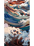 F.Font, Les vagues japonaises, edition - Galerie de vente et d’achat d’art contemporain en ligne Artalistic